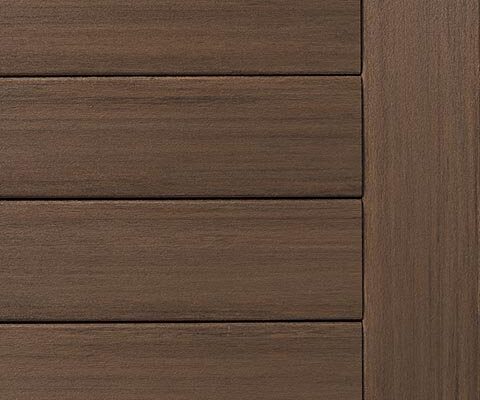 Clôture en bois marron, design moderne