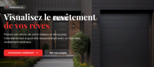 Porte d'entrée moderne avec texte sur la maison